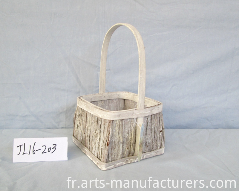 pot de fleur en écorce de bois wood bark flower pot
